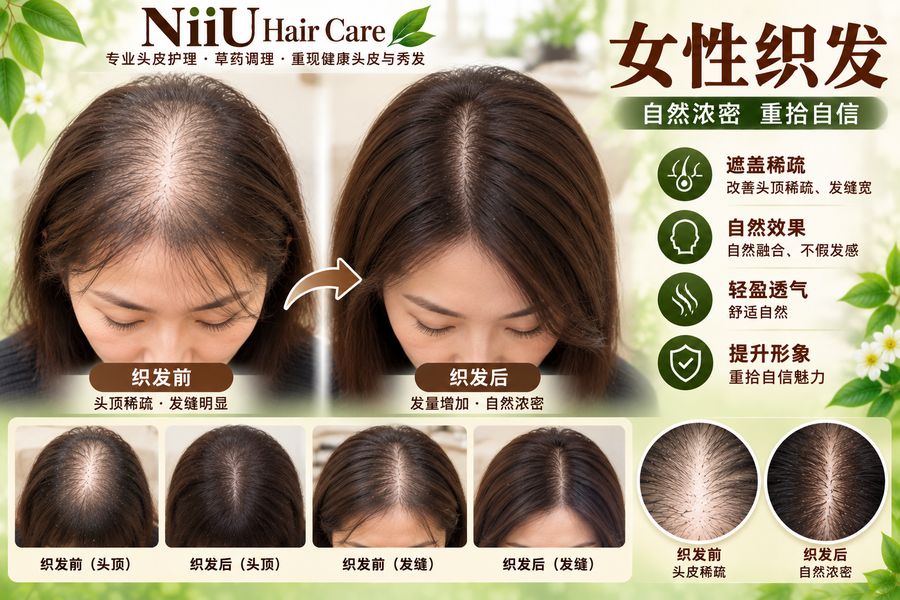 女性织发 · Hair Weaving for Women（活动海报）
